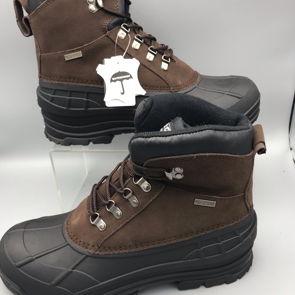 Waterproof Men’s Snow-Boots Brown 6.5-14W - Picture 1 of 4